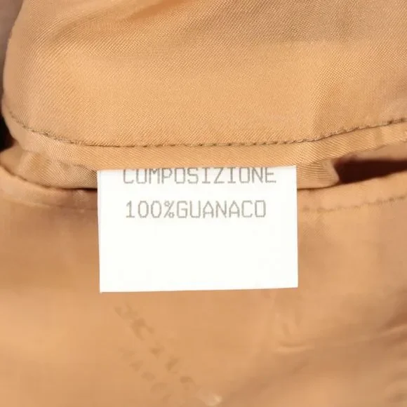 Kiton Sport Coat Size 54R 44R US in Tan & Cream Herringbone 100% Guanaco - Picture 7 of 8